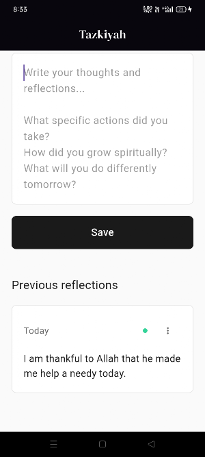 Tazkiyah Daily Deen Reflection Screenshot 2