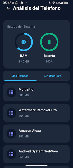 Liberar espacio Screenshot 1