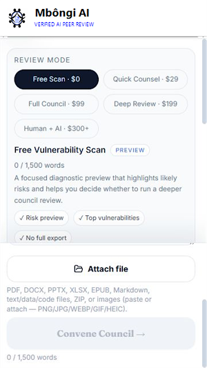 Mbôngi AI: Mbongi AI Council Screenshot 1