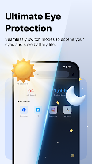 FAB:Browser with ad blocking Screenshot 3