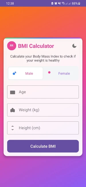 BMI Calculator Screenshot 1