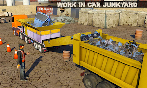 Old Car Crusher Crane Operator & Dump Truck Driver Screenshot 3
