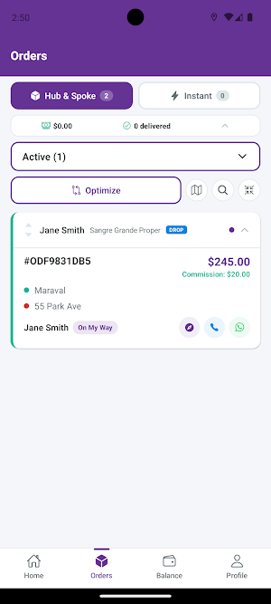 ODeliver Driver Screenshot 1