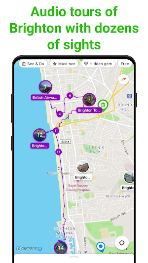 Brighton Tour Guide:SmartGuide Screenshot 0