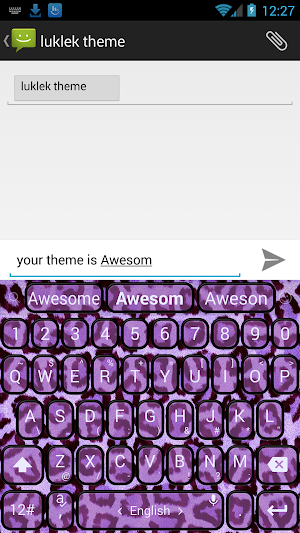Keyboard Theme Leopard Purple Screenshot 1