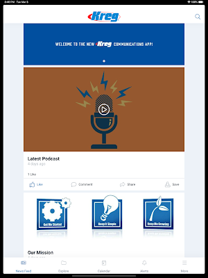 Kreg Tool Communications App Screenshot 1