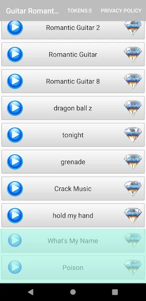 Guitar Romantic Ringtones Screenshot 2