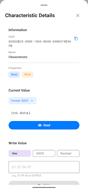 BLE UScope Screenshot 2