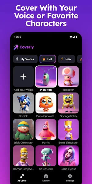 Coverly: AI Song Cover & Music Screenshot 3