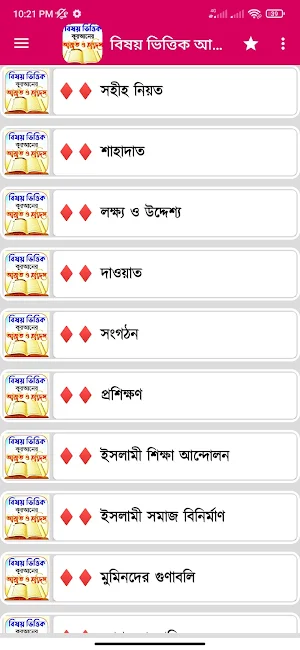 বিষয় ভিত্তিক আয়াত ও হাদিস Screenshot 2
