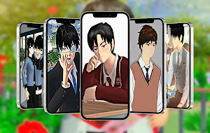 Sakura School Boy Wallpaper 4K Screenshot 3