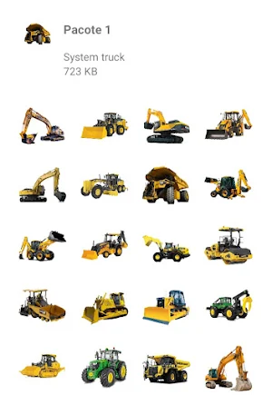 Stickers de Máquinas Pesadas Screenshot 0