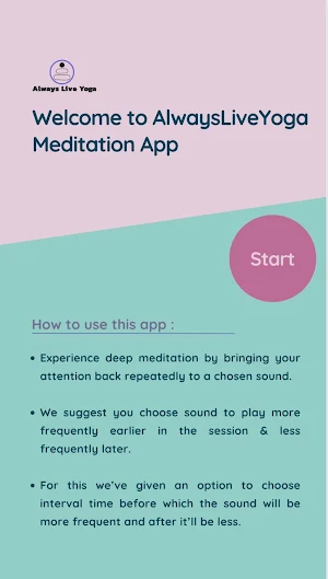 AlwaysLiveYoga Meditation App Screenshot 1