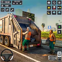 Trash Truck City Cleanup Game