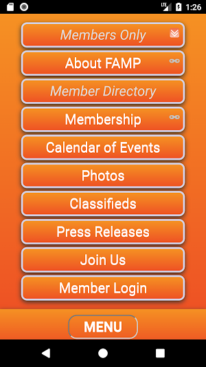 FAMP Mobile App Screenshot 1