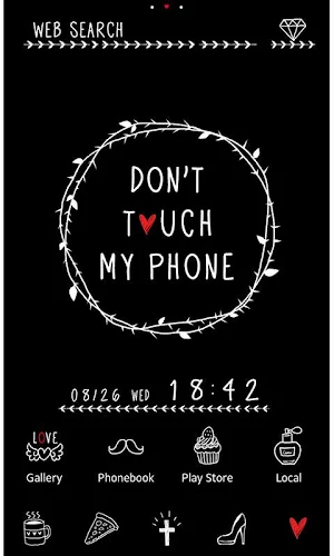 Fun Theme Don't Touch My Phone Screenshot 0