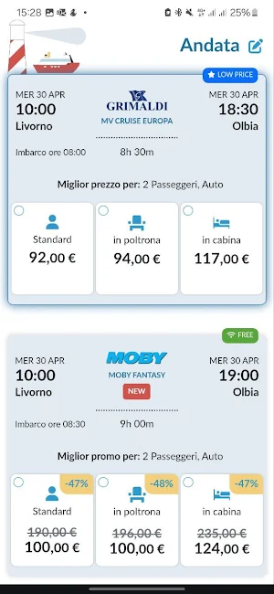 Traghettilines App Screenshot 1