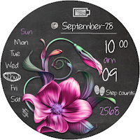 BFF93- Blackboard Art Flower