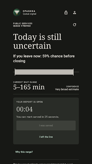 Opashka: Queue Wait Times Screenshot 1