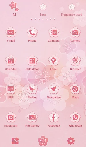 pink Theme Japanese Floral Screenshot 2