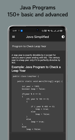 Java Simplified (Notes,Programming,Compiler) Screenshot 2