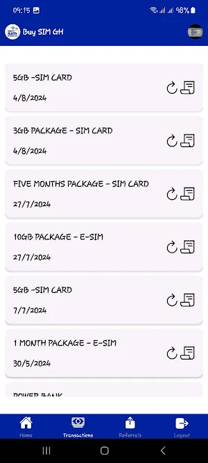 RentSim Ghana: SIM Cards/e-SIM Screenshot 1
