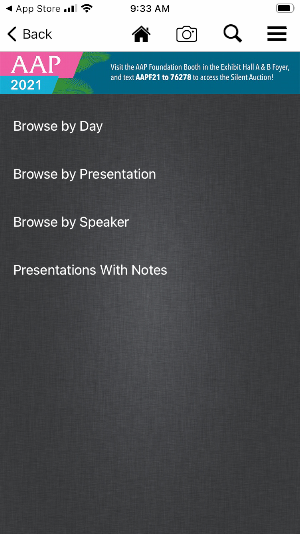 AAP Annual Meeting Screenshot 3