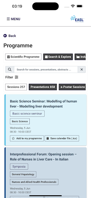 EASL Congress 2024 Screenshot 1