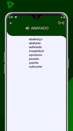 Dicionário Português Sinonimos Screenshot 1