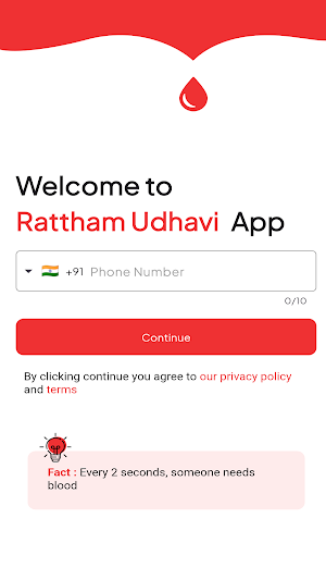Raththam Blood Donation App Screenshot 0