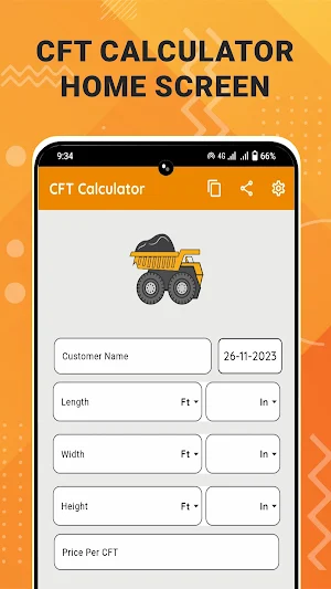 Cubic Feet Calculator - CFT Screenshot 0