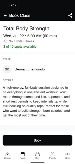 No Limits Fitness HTX Screenshot 2