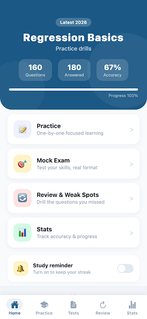 Regression Basics: Practice Screenshot 0