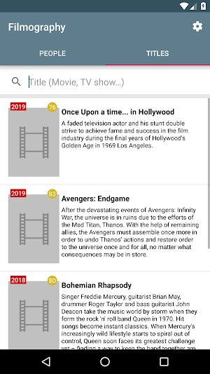 Filmography Screenshot 1