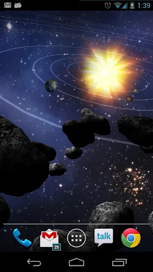 Asteroid Belt Live Wallpaper Screenshot 0
