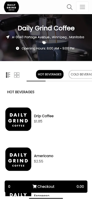 Daily Grind Coffee Screenshot 0