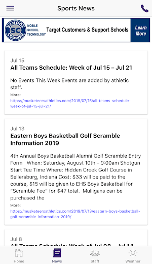 Eastern High School Athletics - Indiana Screenshot 1