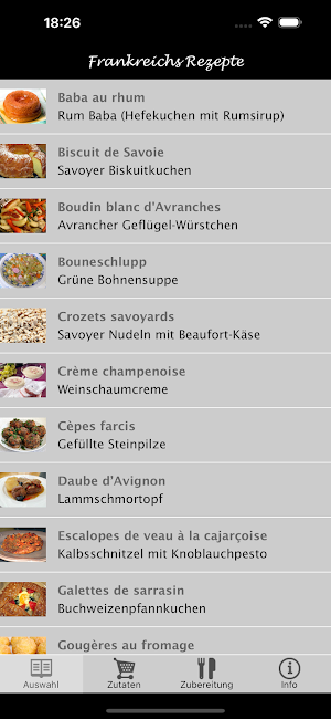 Frankreichs Rezepte Screenshot 0
