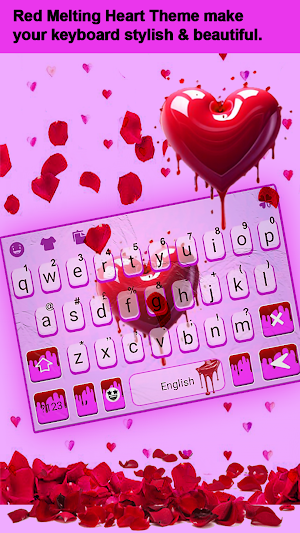 Stylish Melting Heart Keyboard Screenshot 1