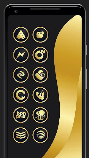 Gold & Black Icon Pack 9010+ icons Screenshot 2
