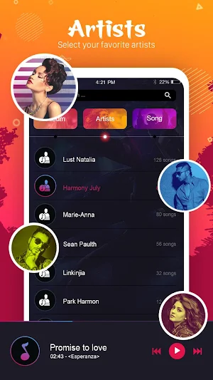 Mp3 player - Music player, Equalizer, Bass Booster Screenshot 2