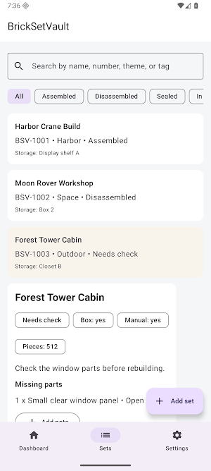 BrickSetVault Screenshot 2