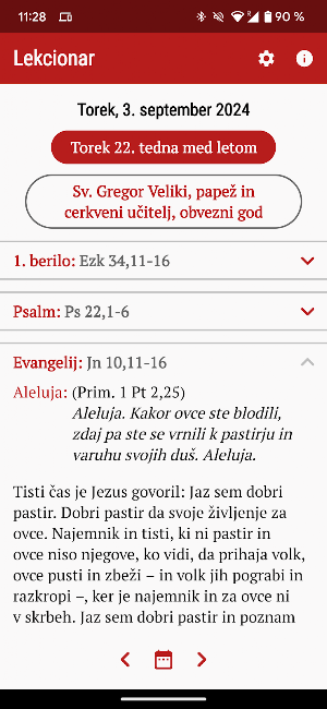 Lekcionar Screenshot 3