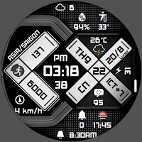 N-SPORT708 Black White Digital