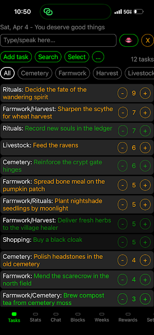 AI Task Agent Todo List Scythe Screenshot 2