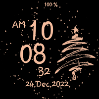 Rose gold animated snow watch