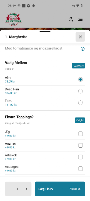 Cantinos Allerød Screenshot 3