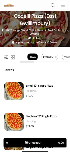 Cocelli Pizza Screenshot 1