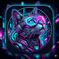 Cyber-Cat: Neon Jump & Learn