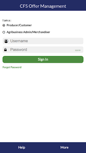 CFS Offer Management Screenshot 0